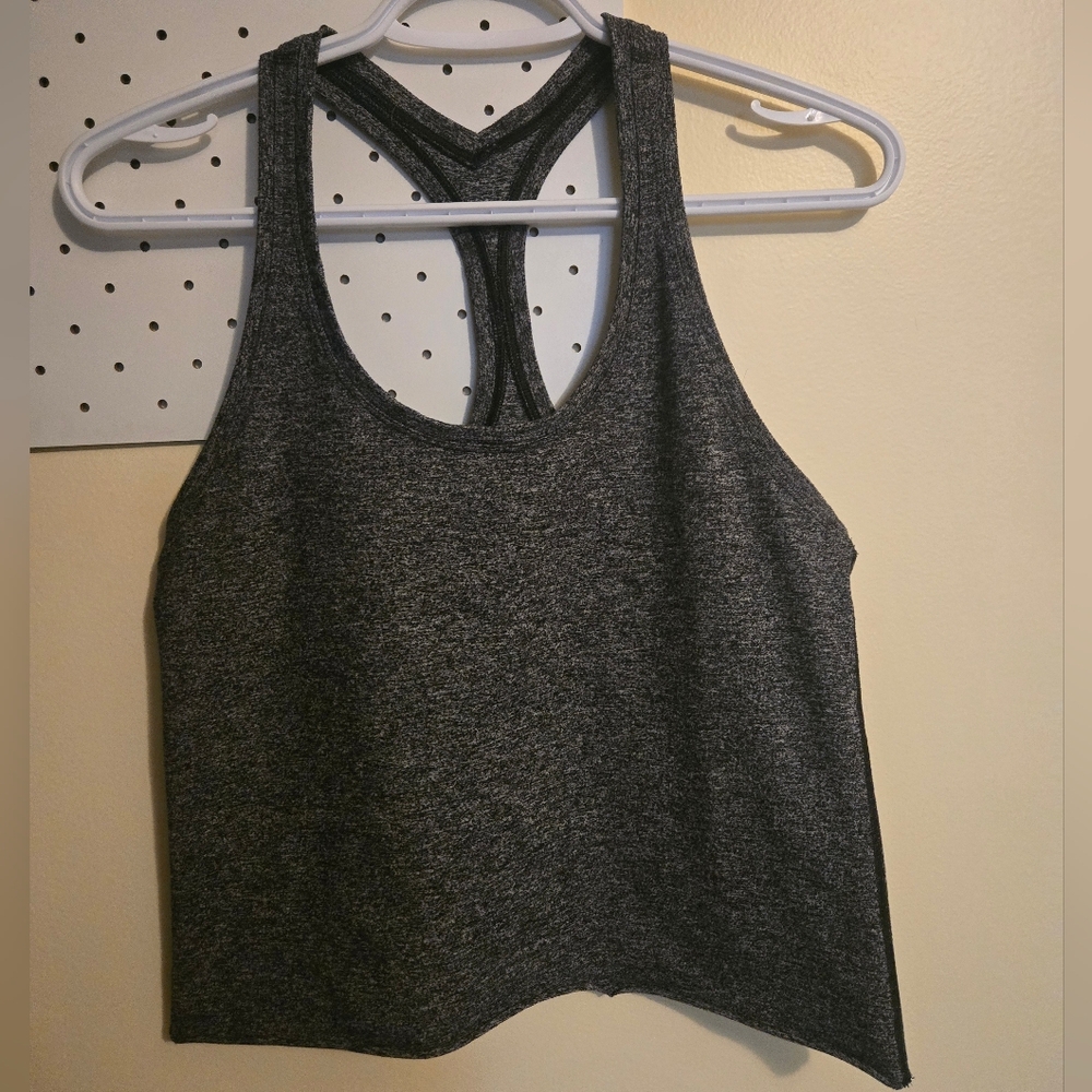 Lululemon Athletica Charcoal Cropped Tank Top